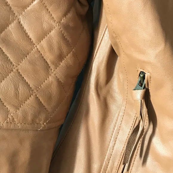 Quilted Moto Jacket in Genuine Leather - Picture 3 of 6